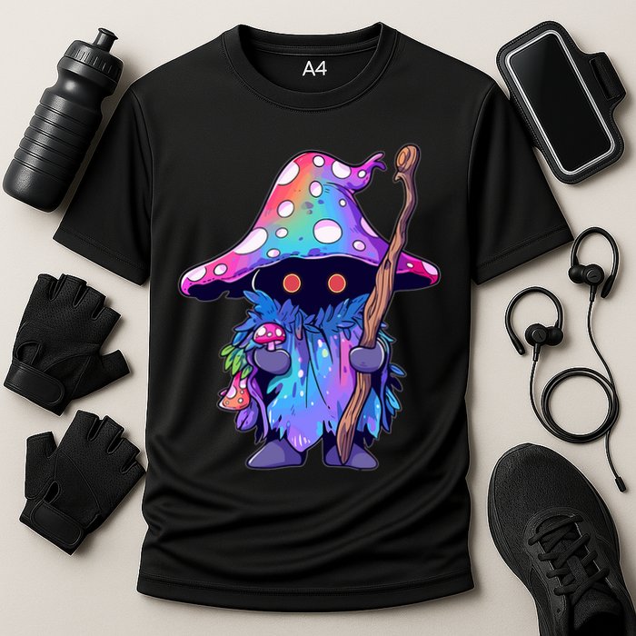 Edm Dj Festival Outfit & Psychedelic Festival Trippy Wizard Edm Rave Cooling Performance Crew T-Shirt