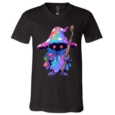 Edm Dj Festival Outfit & Psychedelic Festival Trippy Wizard Edm Rave V-Neck T-Shirt