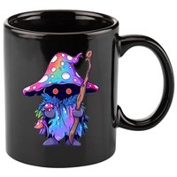 Edm Dj Festival Outfit & Psychedelic Festival Trippy Wizard Edm Rave 11oz C Handle Ceramic Mug