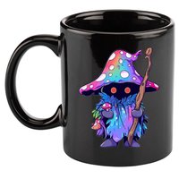 Edm Dj Festival Outfit & Psychedelic Festival Trippy Wizard Edm Rave 11oz C Handle Ceramic Mug