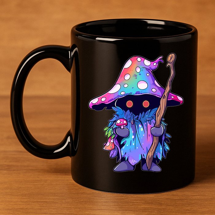 Edm Dj Festival Outfit & Psychedelic Festival Trippy Wizard Edm Rave 11oz C Handle Ceramic Mug