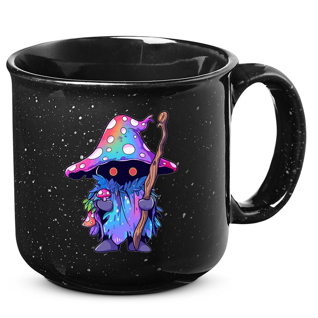 Edm Dj Festival Outfit & Psychedelic Festival Trippy Wizard Edm Rave 15oz Campfire Ceramic Mug