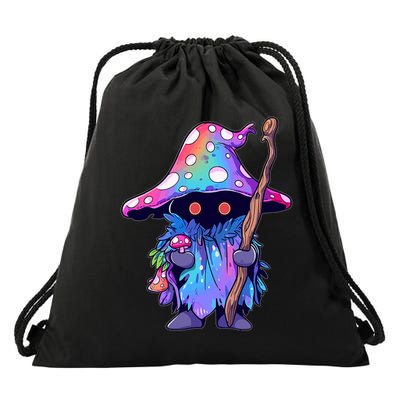 Edm Dj Festival Outfit & Psychedelic Festival Trippy Wizard Edm Rave Drawstring Bag