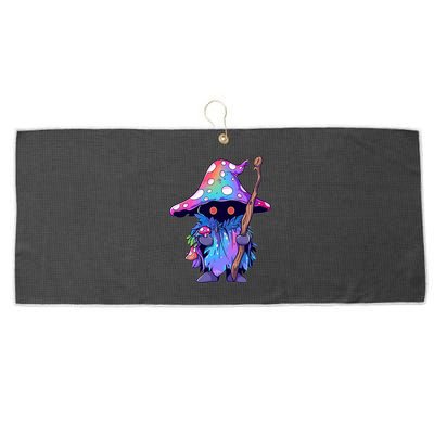Edm Dj Festival Outfit & Psychedelic Festival Trippy Wizard Edm Rave Large Microfiber Waffle Golf Towel