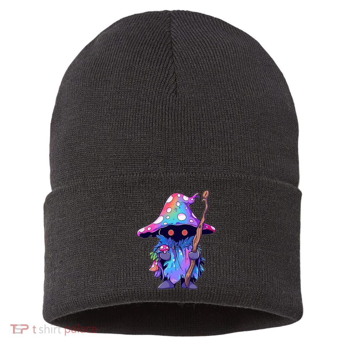 Edm Dj Festival Outfit & Psychedelic Festival Trippy Wizard Edm Rave Sustainable Knit Beanie