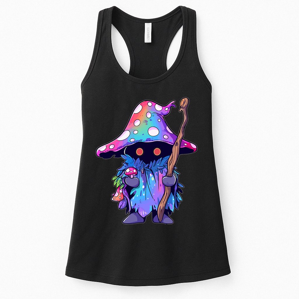 Edm Dj Festival Outfit & Psychedelic Festival Trippy Wizard Edm Rave Womens Tank Top