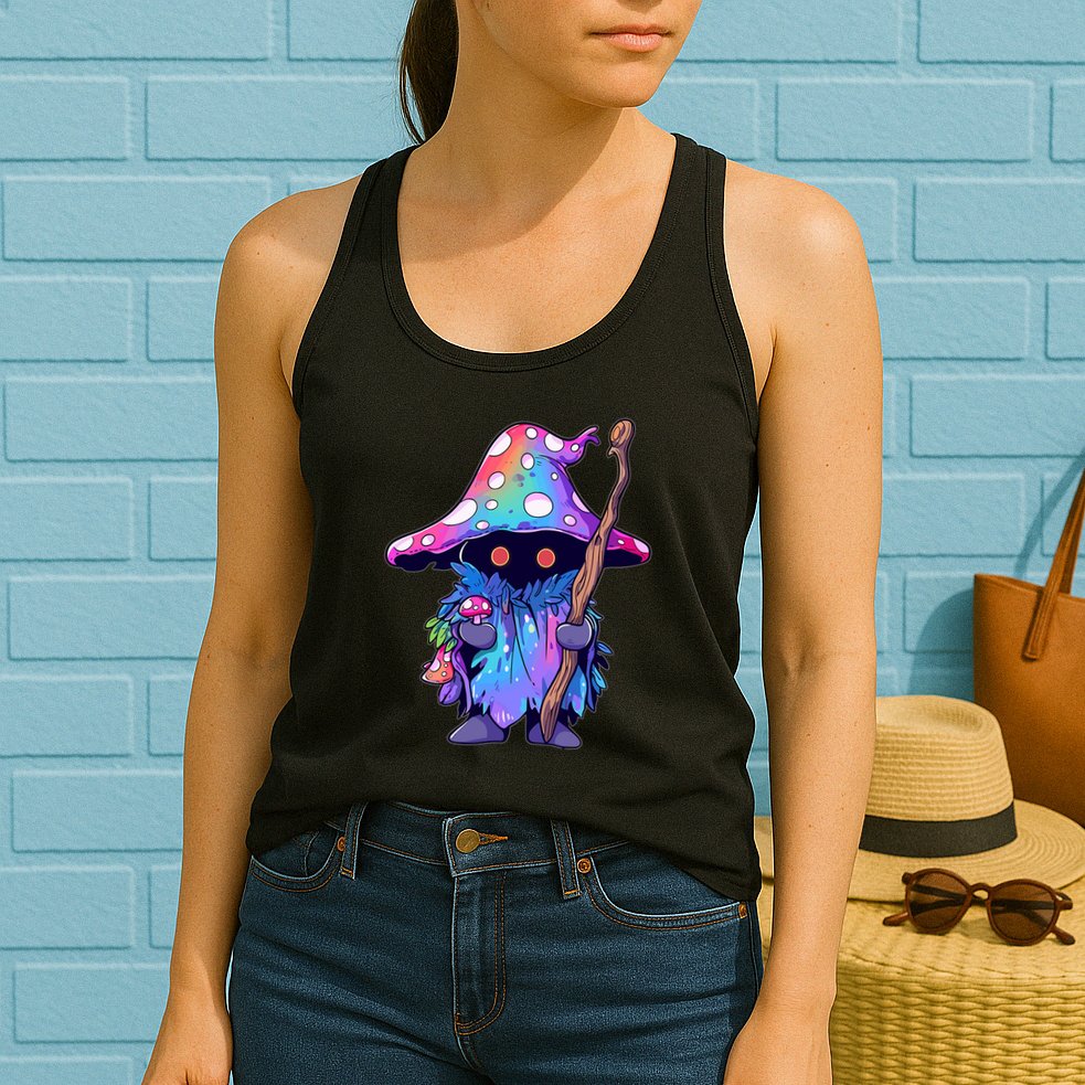 Edm Dj Festival Outfit & Psychedelic Festival Trippy Wizard Edm Rave Womens Tank Top