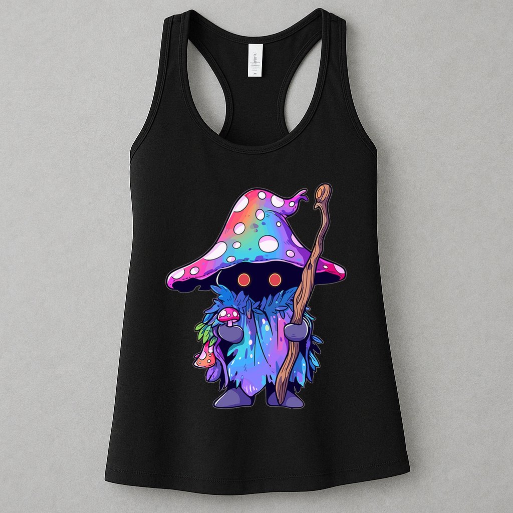Edm Dj Festival Outfit & Psychedelic Festival Trippy Wizard Edm Rave Womens Tank Top