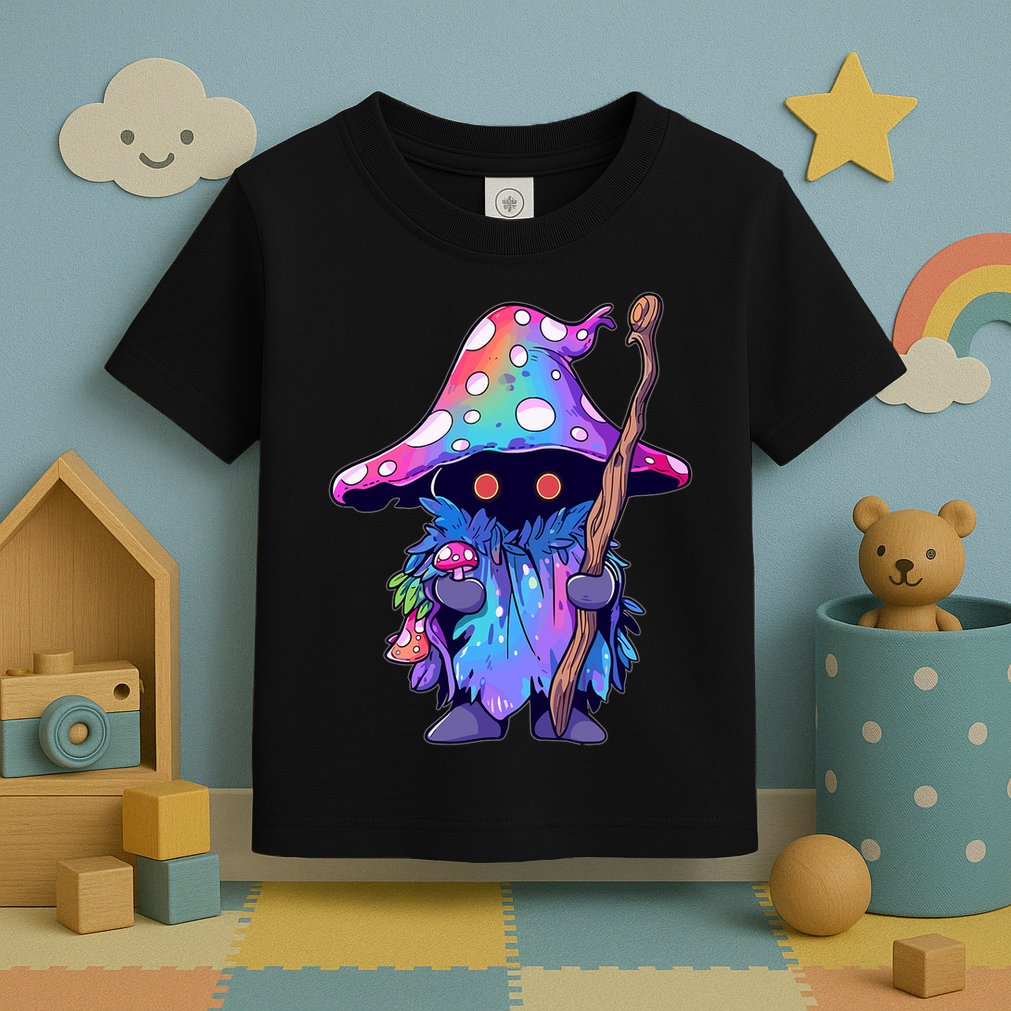 Edm Dj Festival Outfit & Psychedelic Festival Trippy Wizard Edm Rave Toddler T-Shirt