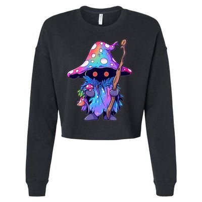 Edm Dj Festival Outfit & Psychedelic Festival Trippy Wizard Edm Rave Cropped Pullover Crew