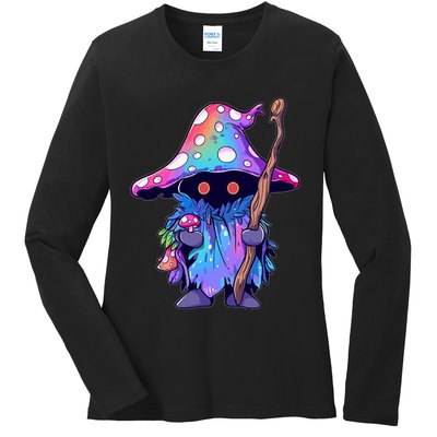 Edm Dj Festival Outfit & Psychedelic Festival Trippy Wizard Edm Rave Ladies Long Sleeve Shirt