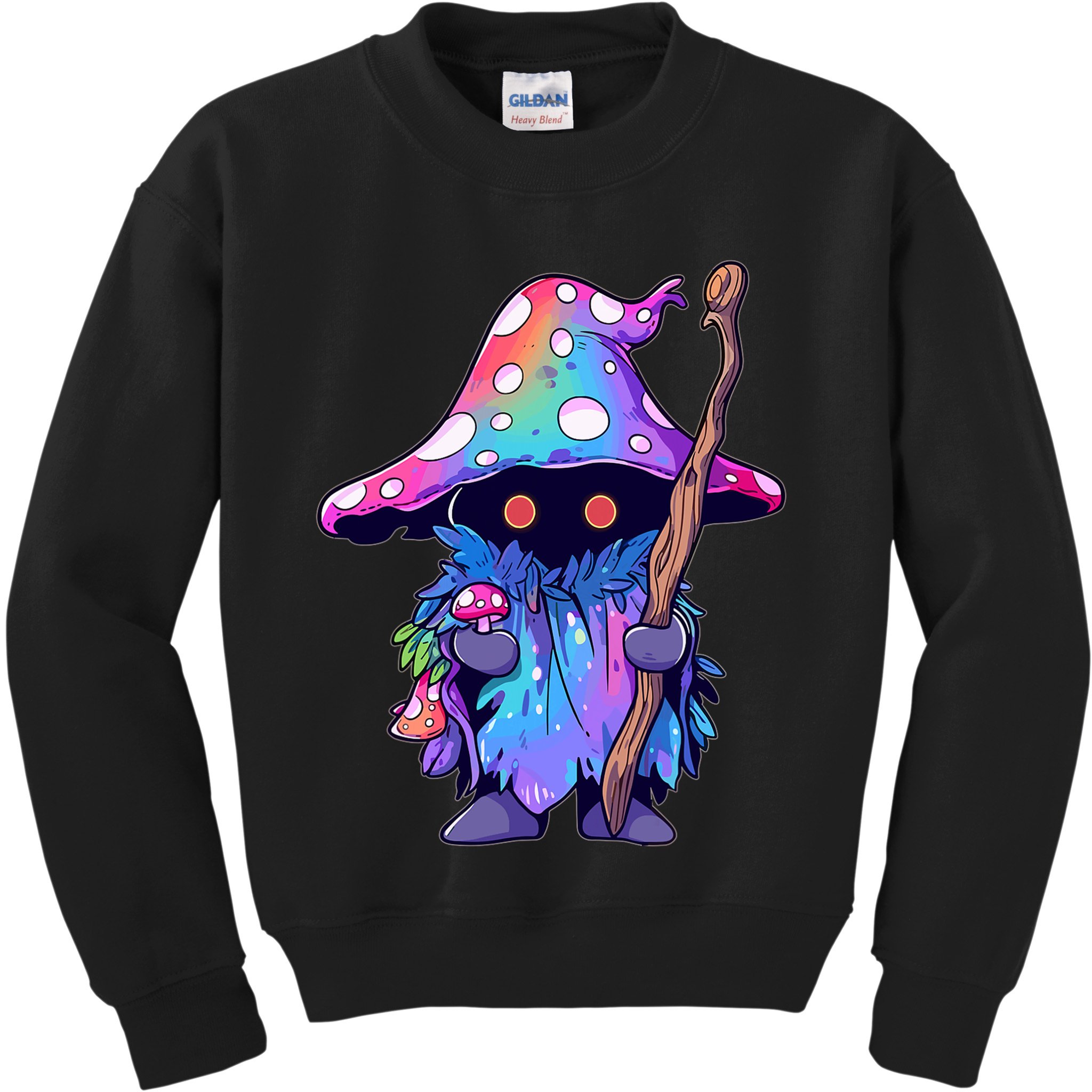 Edm Dj Festival Outfit & Psychedelic Festival Trippy Wizard Edm Rave Kids Sweatshirt