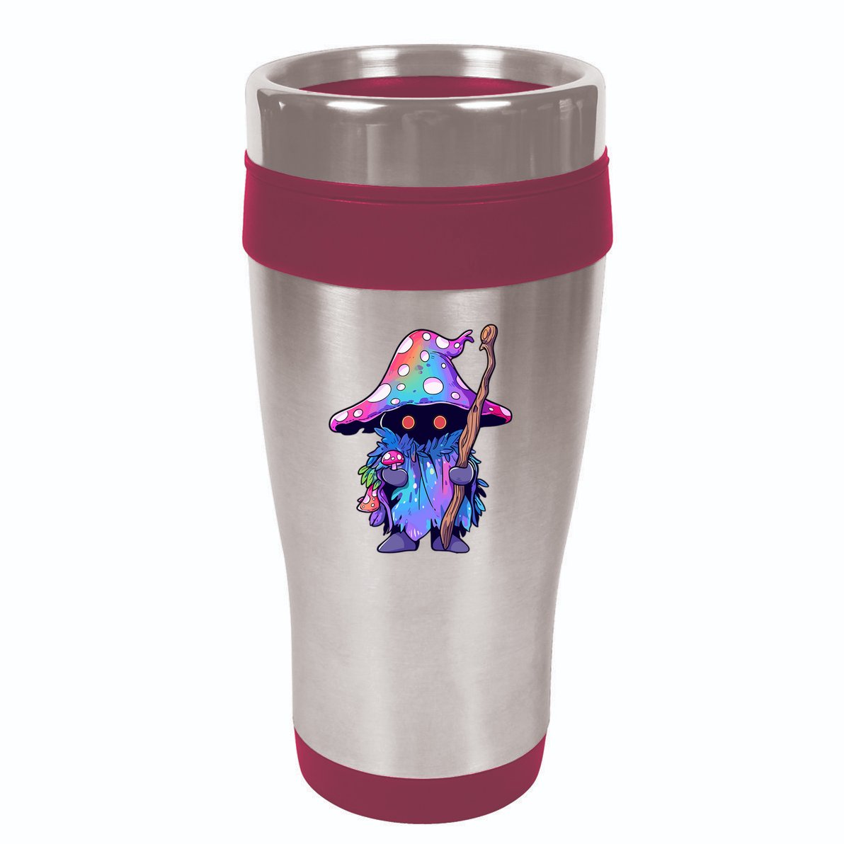 Edm Dj Festival Outfit & Psychedelic Festival Trippy Wizard Edm Rave 16oz Travel Tumbler