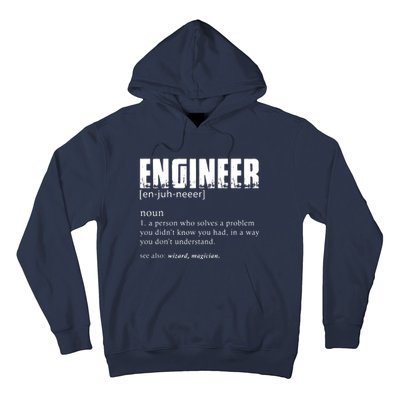 Engineer Definition Funny Engineering Gift Funny Engineer Hoodie