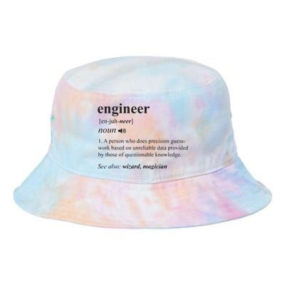 Engineer Definition Funny Engineering Mechanical Civil Gift Tie Dye Newport Bucket Hat