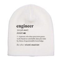 Engineer Definition Funny Engineering Mechanical Civil Gift Short Acrylic Beanie