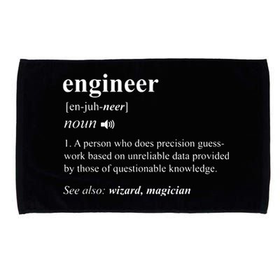 Engineer Definition Funny Engineering Mechanical Civil Gift Microfiber Hand Towel