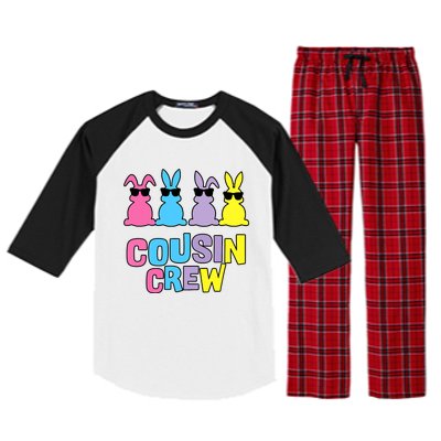 Easter Day Funny Cousin Crew Bunnies Easter Matching Colorful Rabbits Raglan Sleeve Pajama Set