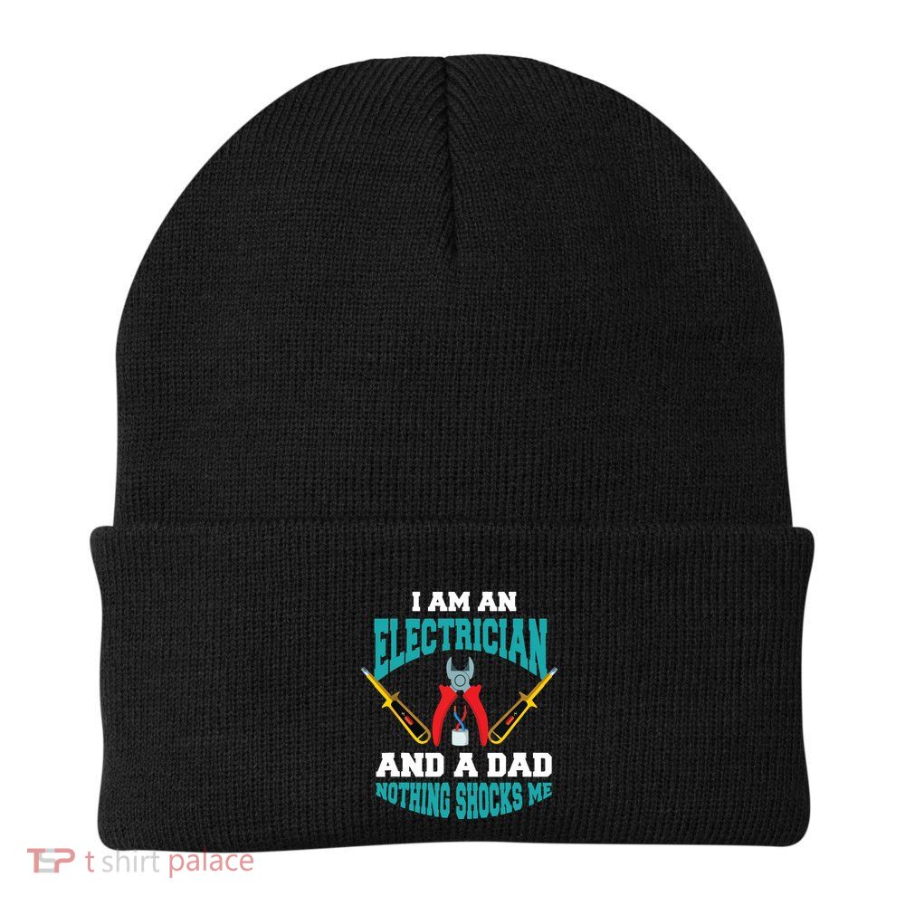 Electrician Dad Funny Electrician Father Gift Knit Cap Winter Beanie