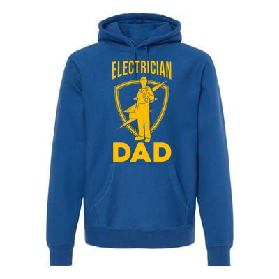 Electrician Dad Fathers Day Funny Electrical Engineering Cute Gift Premium Hoodie