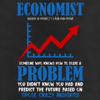 Economist Definition Funny Joke 7 Panel Mesh Trucker Snapback Hat