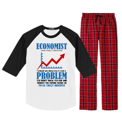 Economist Definition Funny Joke Raglan Sleeve Pajama Set