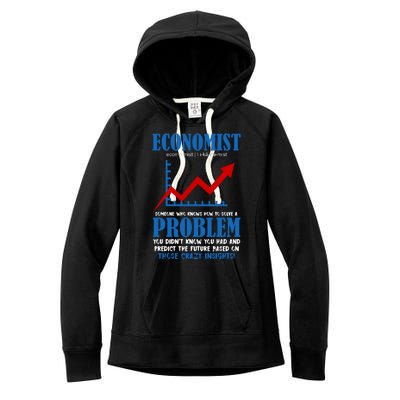 Economist Definition Funny Joke Women's Fleece Hoodie