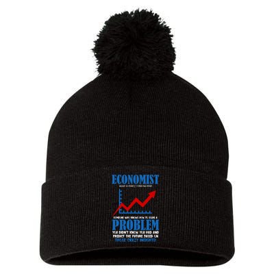 Economist Definition Funny Joke Pom Pom 12in Knit Beanie