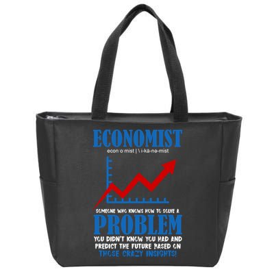 Economist Definition Funny Joke Zip Tote Bag
