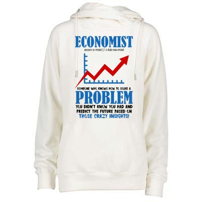 Economist Definition Funny Joke Womens Funnel Neck Pullover Hood