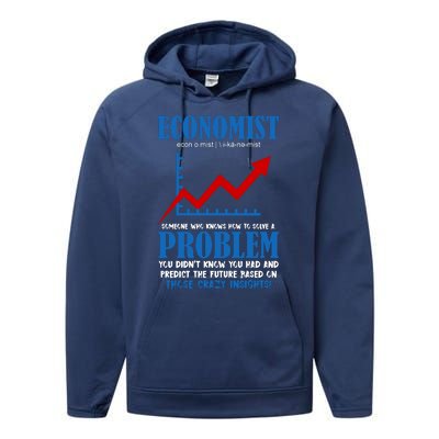 Economist Definition Funny Joke Performance Fleece Hoodie