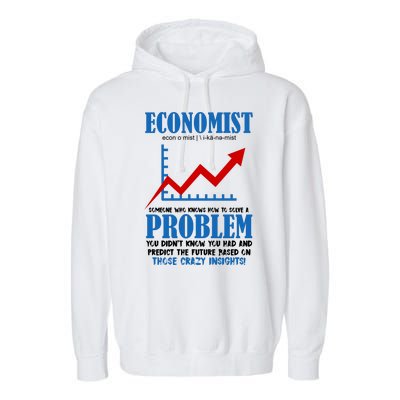 Economist Definition Funny Joke Garment-Dyed Fleece Hoodie