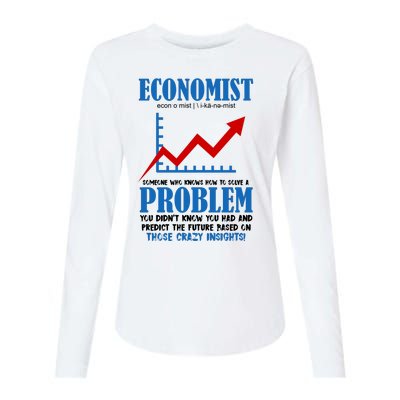 Economist Definition Funny Joke Womens Cotton Relaxed Long Sleeve T-Shirt