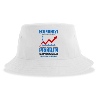 Economist Definition Funny Joke Sustainable Bucket Hat