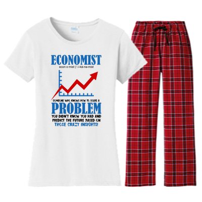 Economist Definition Funny Joke Women's Flannel Pajama Set