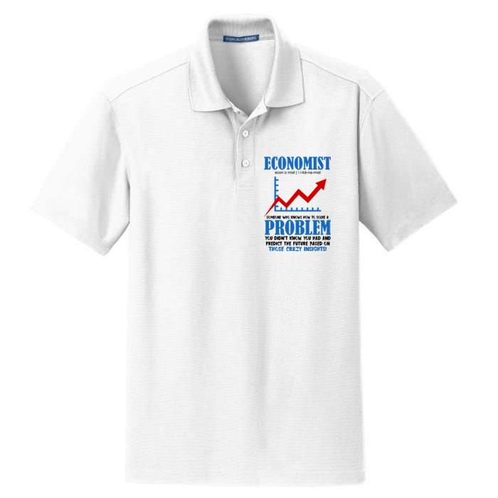 Economist Definition Funny Joke Dry Zone Grid Polo