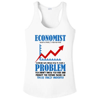 Economist Definition Funny Joke Ladies PosiCharge Competitor Racerback Tank