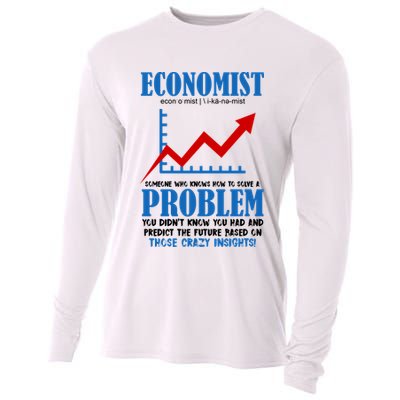 Economist Definition Funny Joke Cooling Performance Long Sleeve Crew