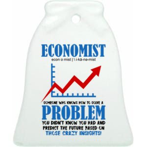 Economist Definition Funny Joke Ceramic Bell Ornament