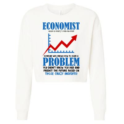 Economist Definition Funny Joke Cropped Pullover Crew