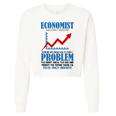 Economist Definition Funny Joke Cropped Pullover Crew