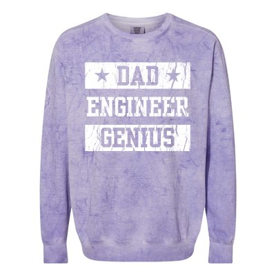 Engineer Dad Funny Fathers Day Engineering Papa Gift Colorblast Crewneck Sweatshirt