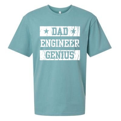 Engineer Dad Funny Fathers Day Engineering Papa Gift Sueded Cloud Jersey T-Shirt