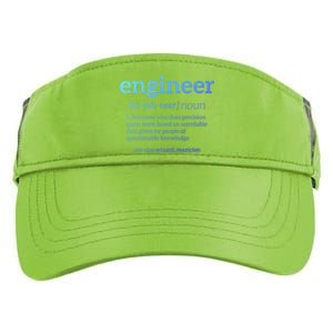 Engineer Definition Funny Civil Engineering Major Electrical Gift Adult Drive Performance Visor