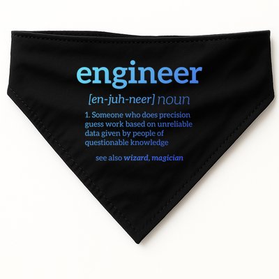 Engineer Definition Funny Civil Engineering Major Electrical Gift USA-Made Doggie Bandana