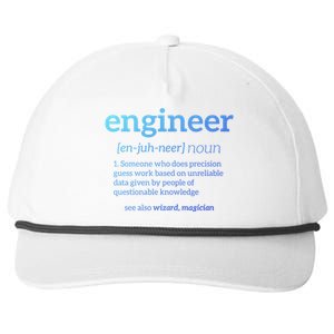 Engineer Definition Funny Civil Engineering Major Electrical Gift Snapback Five-Panel Rope Hat