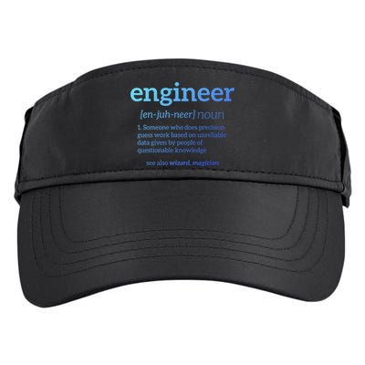 Engineer Definition Funny Civil Engineering Major Electrical Gift Adult Drive Performance Visor