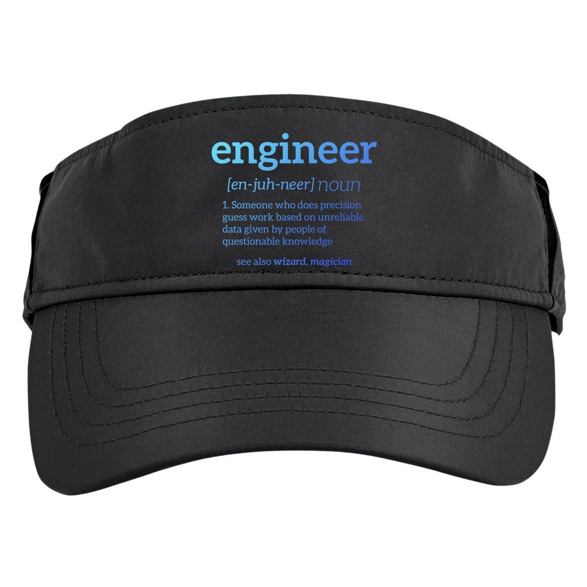 Engineer Definition Funny Civil Engineering Major Electrical Gift Adult Drive Performance Visor