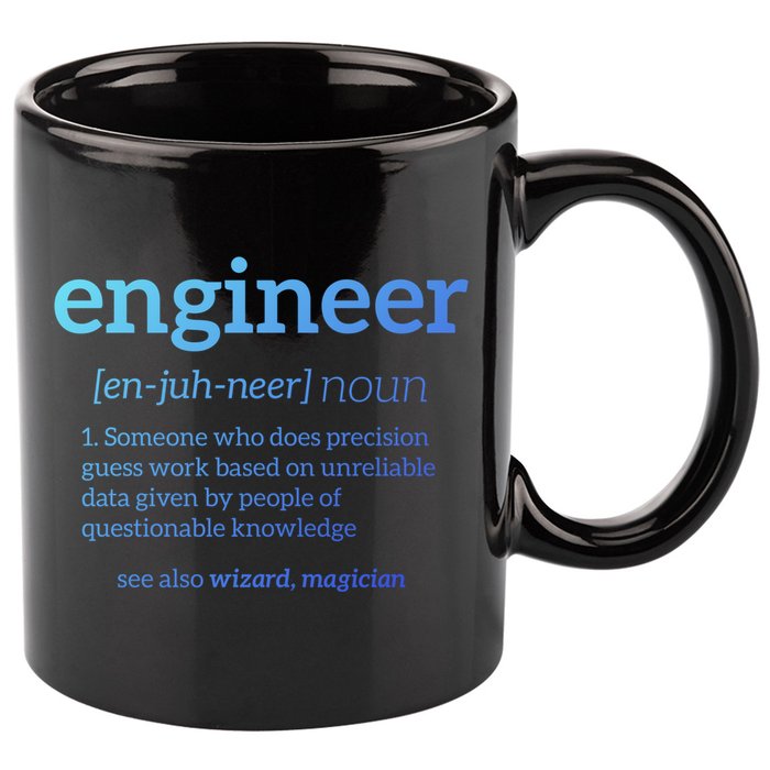 Engineer Definition Funny Civil Engineering Major Electrical Gift 11oz C Handle Ceramic Mug