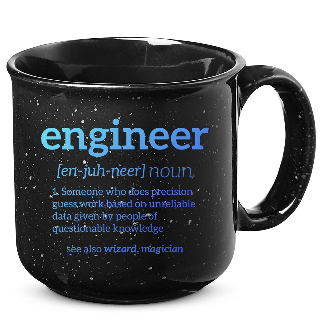 Engineer Definition Funny Civil Engineering Major Electrical Gift 15oz Campfire Ceramic Mug